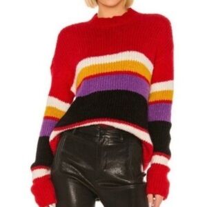 Sanctuary Over The Rainbow Striped Knit Sweater XS